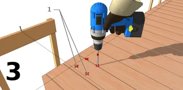 Percer les trous de fixation