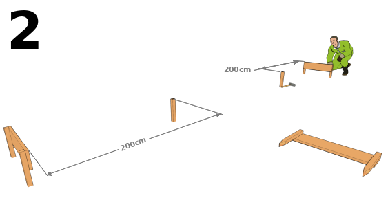 Placer les deux premières chaises