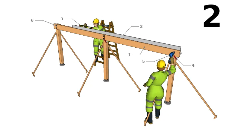 Monter les poutres-porteuses