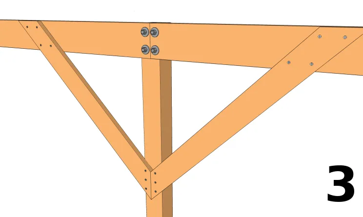 Assemblage des bras de contreventement