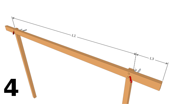 Fixer les pannes provisoirement avec des serre-joints