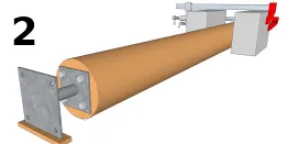 Caler le poteau rond