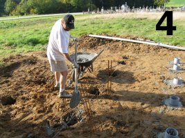 Remplir l’orifice avec le béton