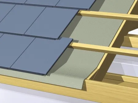 La pose du pare-pluie souple d'une toiture