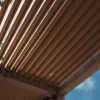Pergola bioclimatique équipée de mécanismes SUNDIY 20 mm et lames en aluminium coloris RAL 8011