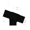 Dimensions du connecteur SUNDIY pente 20° Noir mat RAL 9005 - 120mm à 4 directions - Forme T4