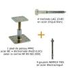 Pieds de poteau réglables en HAUTEUR - Réf. KIT FIX PPRC