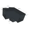 Dimensions du connecteur SUNDIY pente 20° Anthracite RAL 7016 - 120mm à 3 directions - Forme L3