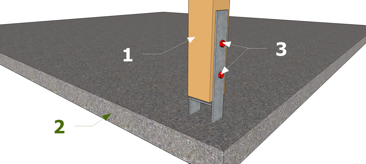 Technique 5 : Pied de poteau en H à ancrer