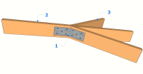 Liaison arêtier - empannon