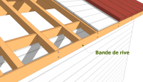 Avant-toit avec bande de rive