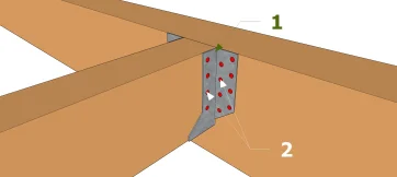 Technique 3 et 4 : Fixation des solives avec des sabots à ailes extérieures